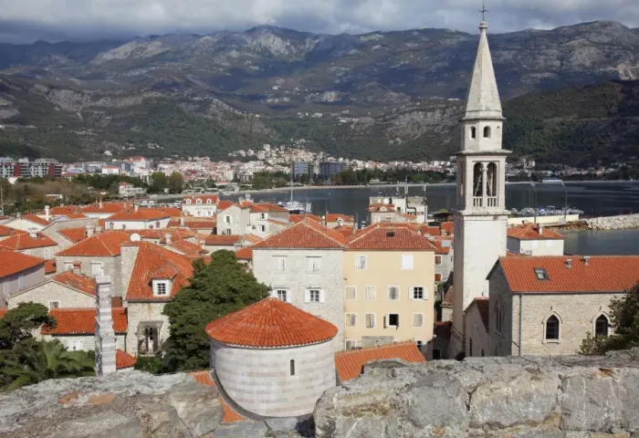 Framed Print : Church of the Holy Trinity, St. Johns Church and the rooftops of Budva old town Framed Print : Church of the Holy Trinity, St. Johns Church and the rooftops of Budva old town