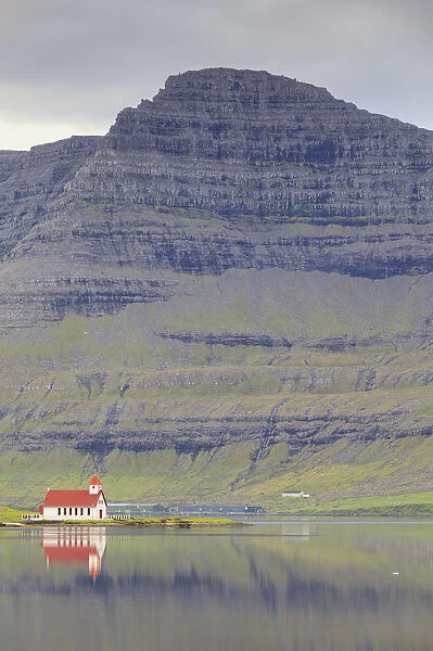 Church in Hvannasund, Vidoy Island, Faroe Islands, Denmark, Europe