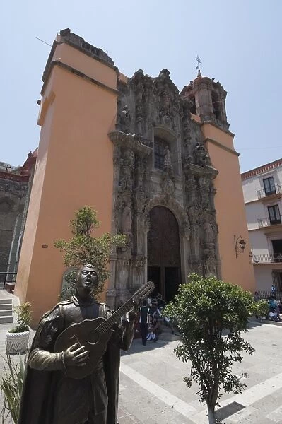 Church of Iglesia de San Diego in Guanajuato, a UNESCO World Heritage Site