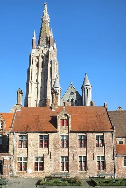 Church of Our Lady and Old Saint John Hospital, Historic center of Bruges, UNESCO World Heritage Site, Belgium, Europe