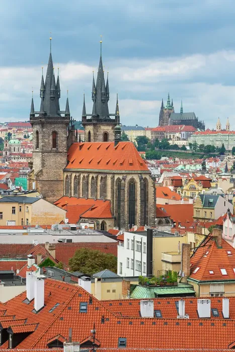 Framed Print : Church of Our Lady Before Tyn and Prague Castle as seen from Powder Tower, UNESCO World Heritage Site, Prague, Bohemia, Czech Republic (Czechia), Europe Framed Print : Church of Our Lady Before Tyn and Prague Castle as seen from Powder Tower, UNESCO World Heritage Site, Prague, Bohemia, Czech Republic (Czechia), Europe