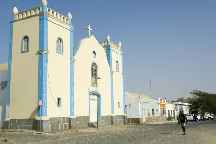 Framed Print : Church in main square, Sal Rei, Boa Vista, Cape Verde Islands, Africa Framed Print : Church in main square, Sal Rei, Boa Vista, Cape Verde Islands, Africa