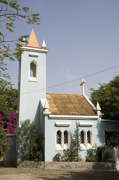 Church near Sao Jorge dos Orgaos Botanical Garden, Santiago, Cape Verde Islands, Africa