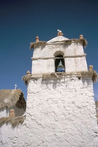 Church, originally built in the 17th century, at the Aymara pastoral village of Parinacota