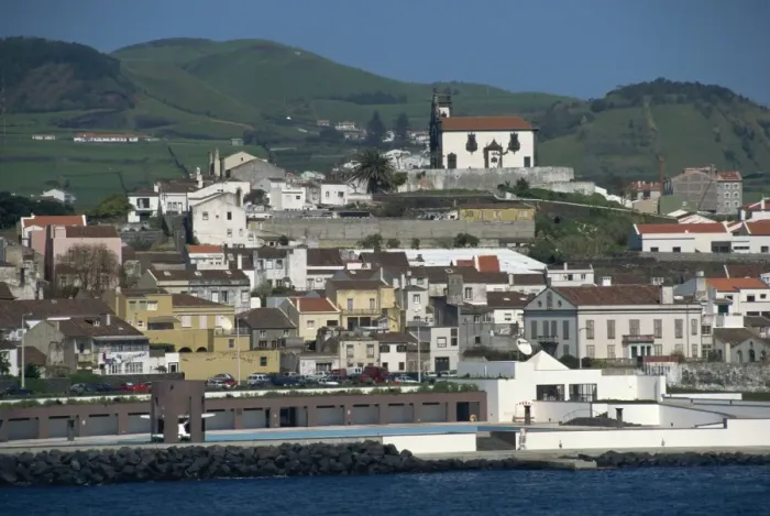 Framed Print : Church overlooking the town of Ponta Delgada, Sao Miguel, Azores, Portugal Framed Print : Church overlooking the town of Ponta Delgada, Sao Miguel, Azores, Portugal