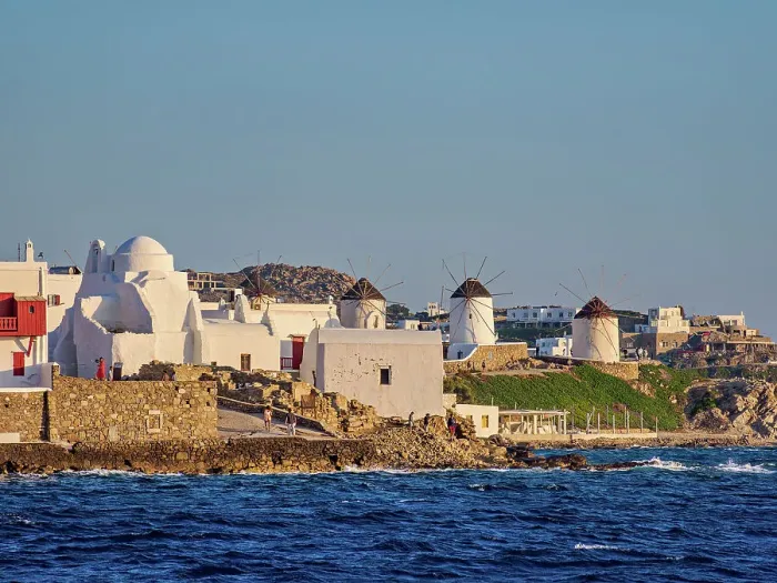 Framed Print : Church of Panagia Paraportiani and Windmills, Chora, Mykonos Town, Mykonos Island, Cyclades, Greek Islands, Greece, Europe Framed Print : Church of Panagia Paraportiani and Windmills, Chora, Mykonos Town, Mykonos Island, Cyclades, Greek Islands, Greece, Europe