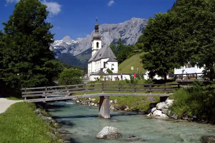 Framed Print : Church in Ramsau, Berchtesgadener Land, Bavaria, Germany, Europe Framed Print : Church in Ramsau, Berchtesgadener Land, Bavaria, Germany, Europe
