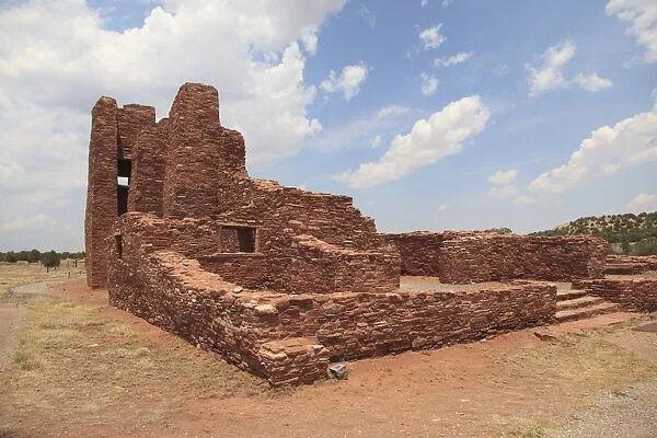 Church ruins, Abo, Salinas Pueblo Missions National Monument, Salinas Valley, New Mexico, United States of America, North America