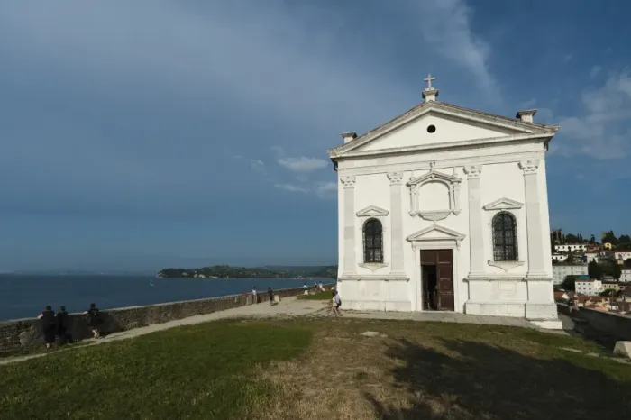 Framed Print : The Church of Saint George, Piran, Slovenia, Europe Framed Print : The Church of Saint George, Piran, Slovenia, Europe
