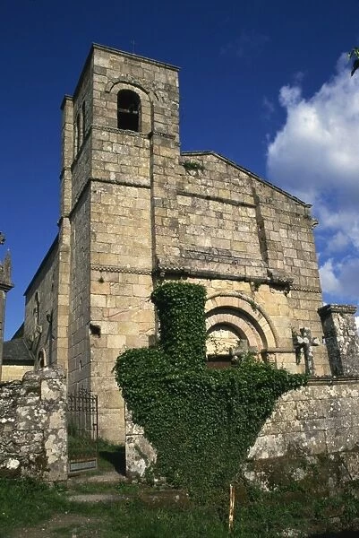 Church of Santiago on the Camino, Barbadelo, near Sarria, Lugo, Galicia, Spain, Europe