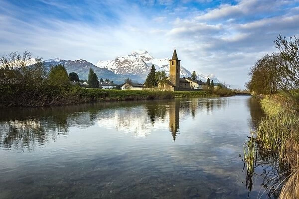 The church of Sils-Baselgia in Lower Engadine, Switzerland, Europe