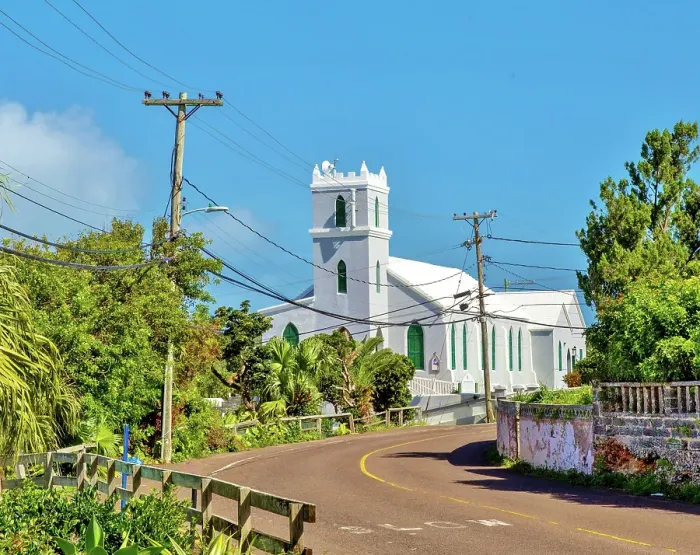 Framed Print : Church in Smiths Parish, Bermuda Framed Print : Church in Smiths Parish, Bermuda
