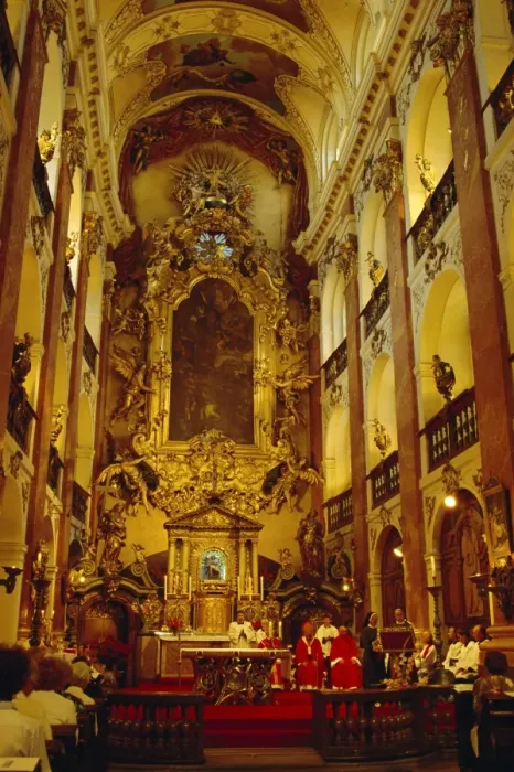 Framed Print : Church of St. Kames, Nave, Prague, Czech Republic, Europe Framed Print : Church of St. Kames, Nave, Prague, Czech Republic, Europe