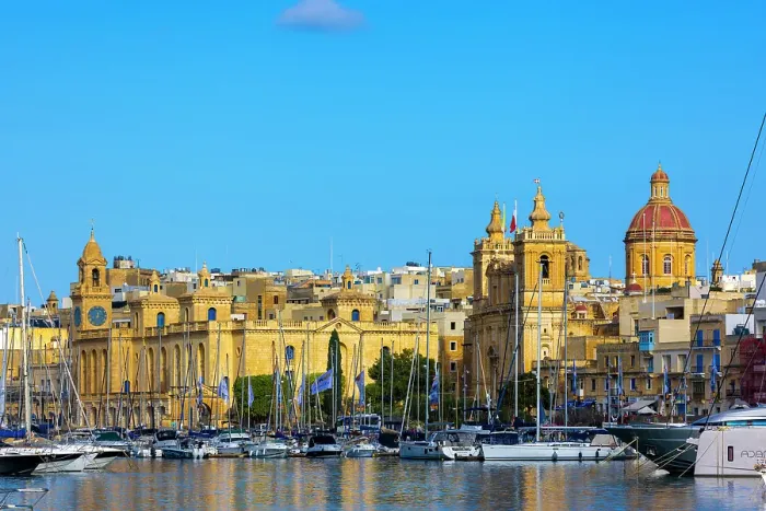 Framed Print : Church of St. Lawrence and Maritime Museum in Grand Harbour, Birgu, Malta Framed Print : Church of St. Lawrence and Maritime Museum in Grand Harbour, Birgu, Malta