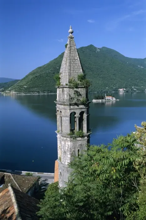 Framed Print : Church of St. Nikola belfry and the Benedictine Monastery of St. George on islet, Perast, The Boka Kotorska (Bay of Kotor), UNESCO World Heritage Site, Montenegro, Europe Framed Print : Church of St. Nikola belfry and the Benedictine Monastery of St. George on islet, Perast, The Boka Kotorska (Bay of Kotor), UNESCO World Heritage Site, Montenegro, Europe