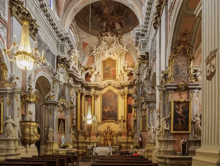 Framed Print : Church of St. Theresa, interior, Old Town, UNESCO World Heritage Site, Vilnius, Lithuania, Europe Framed Print : Church of St. Theresa, interior, Old Town, UNESCO World Heritage Site, Vilnius, Lithuania, Europe