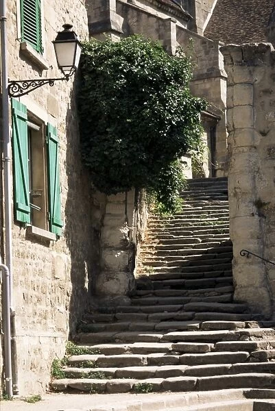 Church steps, Auvers sur Oise, France, Europe