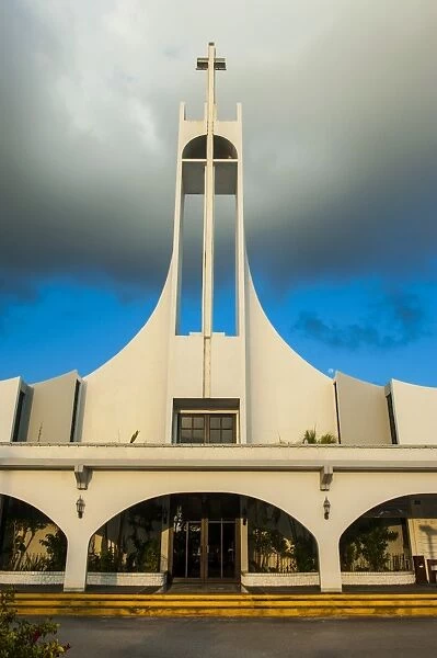 Church at sunset, Saipan, Northern Marianas, Central Pacific, Pacific