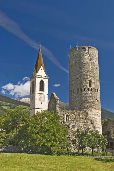 The church and tower of ancient castle
