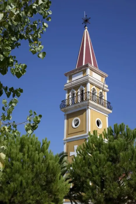 Framed Print : Church tower, Argassi, Zante, Ionian Islands, Greek Islands, Greece, Europe Framed Print : Church tower, Argassi, Zante, Ionian Islands, Greek Islands, Greece, Europe