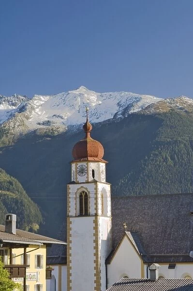 Church tower, near Mieming, Sonnenplateau region, Tyrol, Austria, Europe
