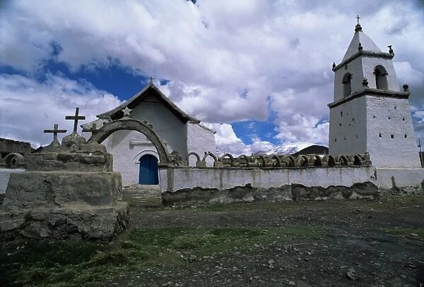 The only church in the town of Isluga, Parque Nacional Volcan Isluga (Volcan Isluga National Park)
