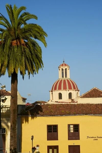 Church and town, La Orotava, Tenerife, Canary Islands, Spain, Europe