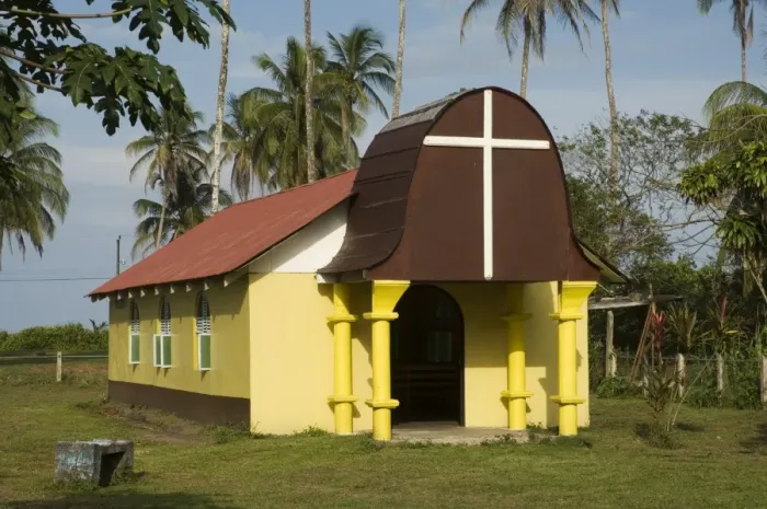 Framed Print : Church in town of Tortuguero, Costa Rica Framed Print : Church in town of Tortuguero, Costa Rica