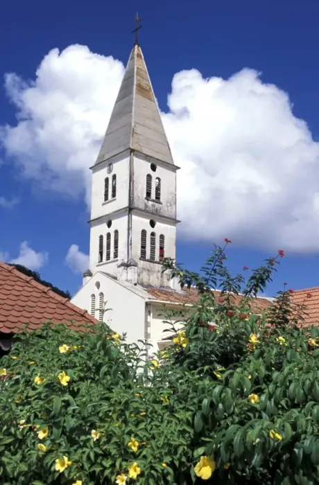 Framed Print : Church in the village of Les Anses d Arlets Framed Print : Church in the village of Les Anses d Arlets