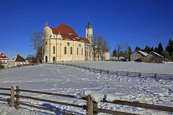 Church of Wieskirche near Steingaden, Bavaria, Germany, Europe