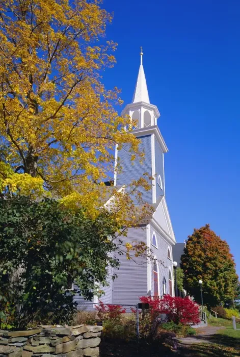 Framed Print : Church, Wiscasset Village Framed Print : Church, Wiscasset Village