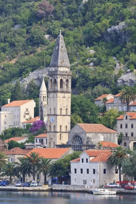 Framed Print : Churches of Our Lady of the Rosary and St. Nicholas, early morning, Perast, Bay of Kotor, UNESCO World Heritage Site, Montenegro, Europe Framed Print : Churches of Our Lady of the Rosary and St. Nicholas, early morning, Perast, Bay of Kotor, UNESCO World Heritage Site, Montenegro, Europe