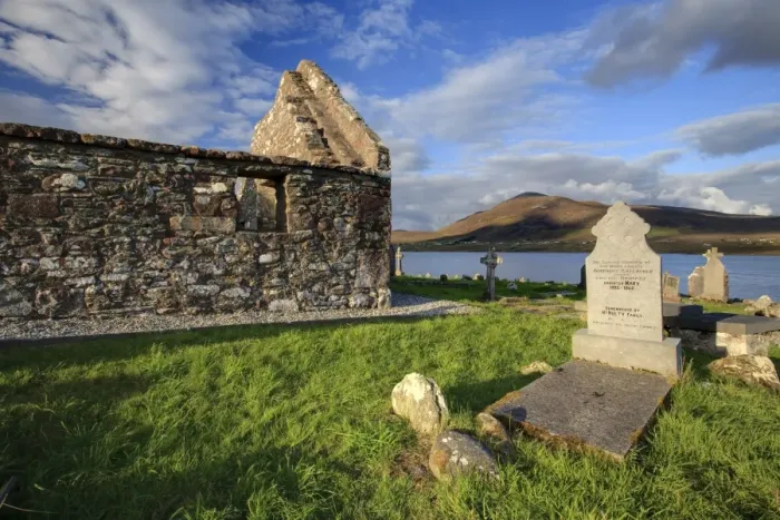 Framed Print : Churchyard, Achill Island, off the coast of County Mayo, Republic of Ireland, Europe Framed Print : Churchyard, Achill Island, off the coast of County Mayo, Republic of Ireland, Europe