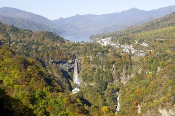 Framed Print : Chuzenji Lake and Kegon Falls, 97m high, Nikko, Honshu, Japan Framed Print : Chuzenji Lake and Kegon Falls, 97m high, Nikko, Honshu, Japan