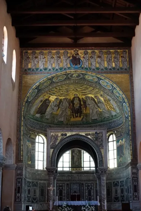 Framed Print : Ciborium from the 12th century in front of an apse mosaic from the 6th century, Euphrasian Basilica Framed Print : Ciborium from the 12th century in front of an apse mosaic from the 6th century, Euphrasian Basilica