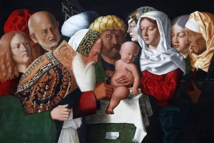 Framed Print : The Circumcision by Bartolomeo Veneto, painted 1506, Pais, France, Europe Framed Print : The Circumcision by Bartolomeo Veneto, painted 1506, Pais, France, Europe