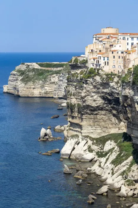 Framed Print : The Citadel and old town of Bonifacio perched on rugged cliffs, Bonifacio, Corsica Framed Print : The Citadel and old town of Bonifacio perched on rugged cliffs, Bonifacio, Corsica