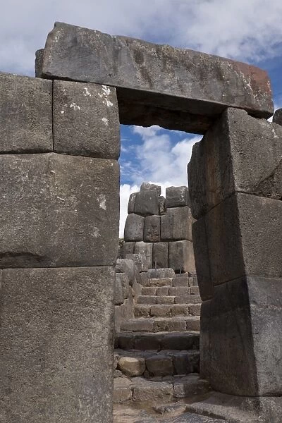 Citadel of Sacsahuayman, a native Inca complex surrounded by walls that were made