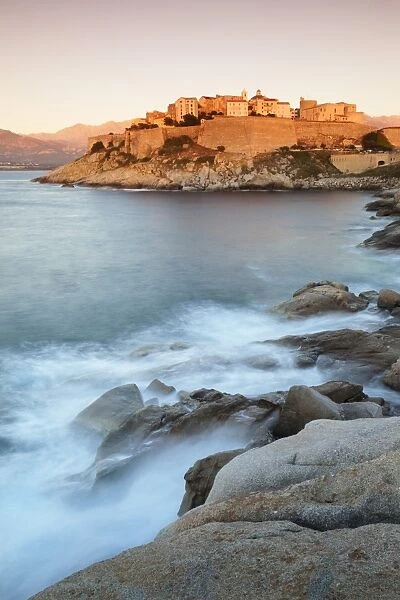 Citadel at sunset, Calvi, Balagne, Corsica, France, Mediterranean, Europe
