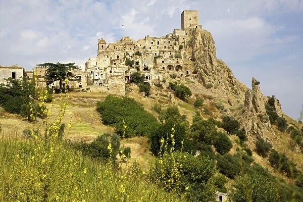 The Citadelle, deserted village of Craco in Basilicata, Italy, Europe