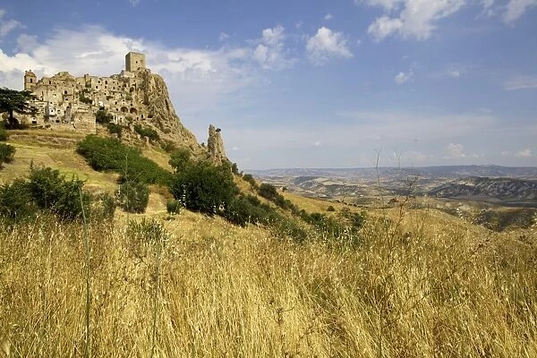 The Citadelle, deserted village of Craco in Basilicata, Italy, Europe
