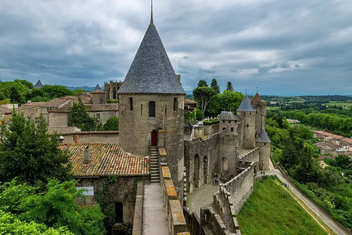 Framed Print : Cite de Carcassonne citadel, UNESCO World Heritage Site, Carcassonne, Aude, Occitania, France, Europe Framed Print : Cite de Carcassonne citadel, UNESCO World Heritage Site, Carcassonne, Aude, Occitania, France, Europe