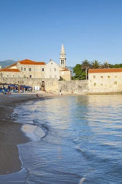 City Beach, Stari Grad (Old Town), Sveti Ivan, Budva, Montenegro, Europe