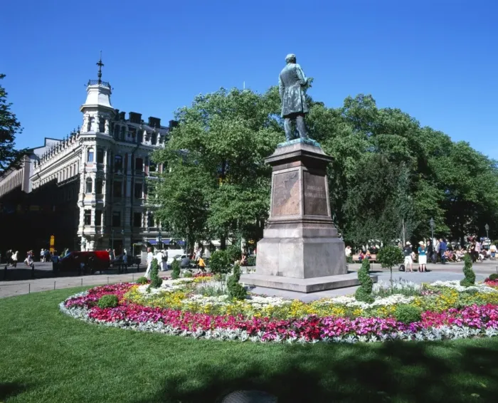 Framed Print : City centre park in the summer, Helsinki, Finland, Scandinavia, Europe
