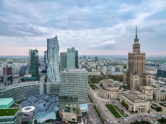 Framed Print : City Centre Skyline and Palace of Culture and Science, elevated view, Warsaw, Masovian Voivodeship, Poland, Europe Framed Print : City Centre Skyline and Palace of Culture and Science, elevated view, Warsaw, Masovian Voivodeship, Poland, Europe