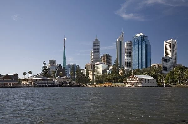 City centre from the Swan River, Perth, Western Australia, Australia, Pacific