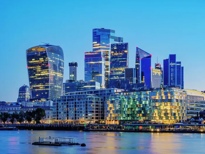 Framed Print : The City at dawn, City of London, London, England, United Kingdom, Europe Framed Print : The City at dawn, City of London, London, England, United Kingdom, Europe