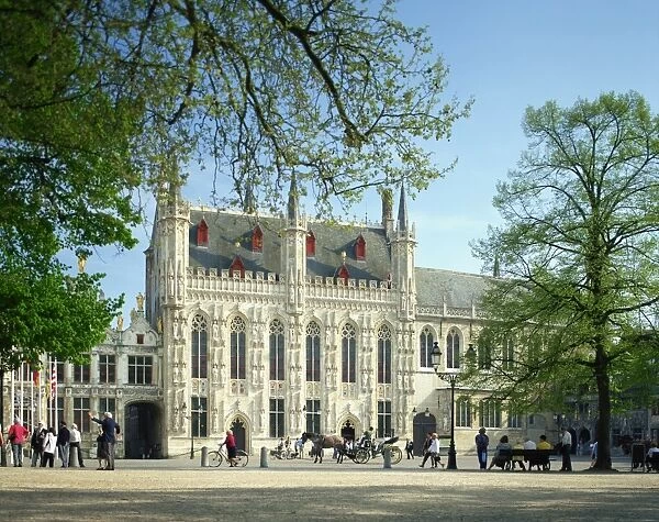 City Hall, Bruges Square, Bruges, Belgium, Europe