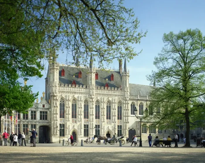 Framed Print : City Hall, Bruges Square, Bruges, Belgium, Europe Framed Print : City Hall, Bruges Square, Bruges, Belgium, Europe