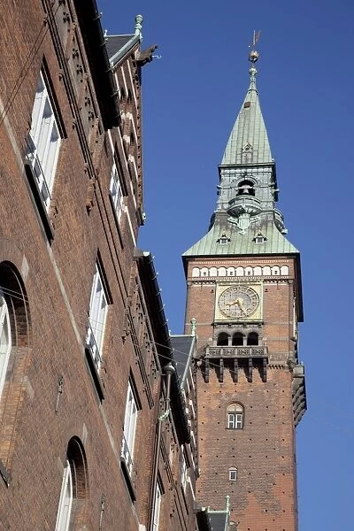City Hall and Clocktower, Copenhagen, Denmark, Scandinavia, Europe
